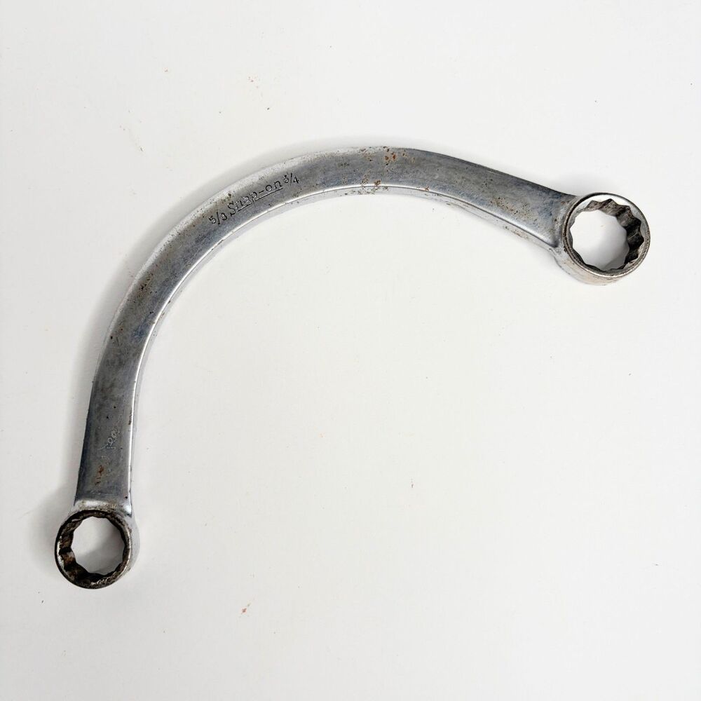 Vintage Snap-On Tools Half Moon Box Wrench Curved CX-2024 USA 5/8 x 3/4